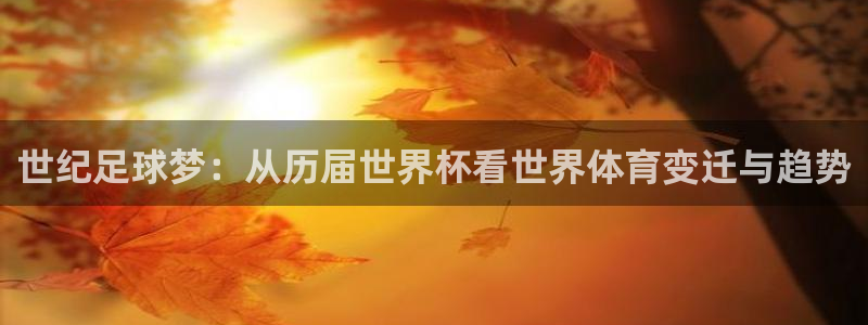 亚洲杯比赛直播：世纪足球梦：从历届世界杯看世界体育变迁与趋势